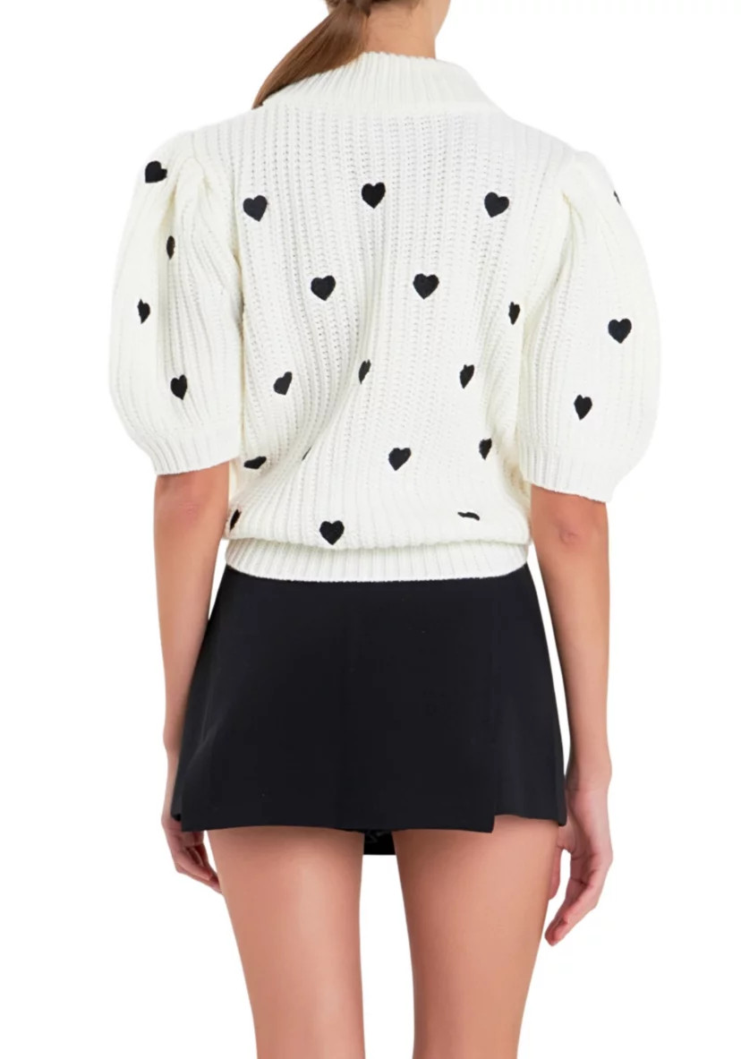 Heart Shape Embroidery Sweater | Belk
