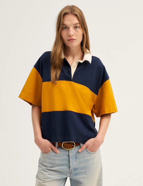 The Boxy Rugby Polo in Club Cotton | Madewell