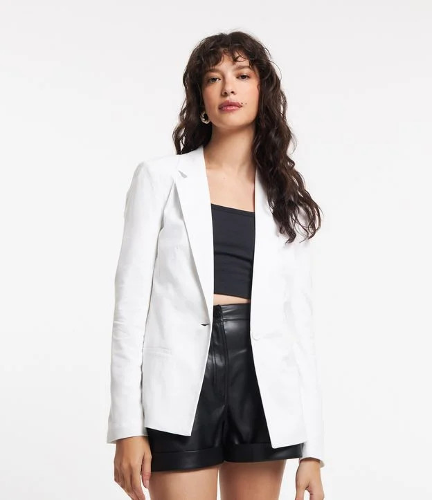 Blazer Básico em Malha com Bolsos Preto | Renner (BR)