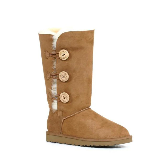 Ugg Women's Bailey Button Triplet Chestnut Boots | Bed Bath & Beyond