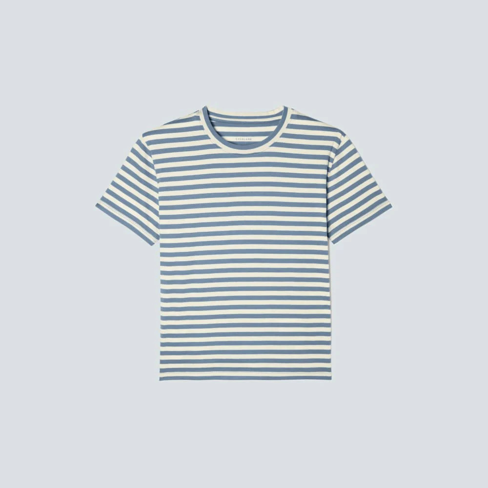 The Box-Cut Tee in Essential Cotton | Spring Lake / Canvas | No Pocket | Everlane
