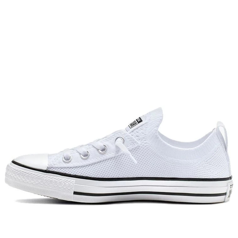 (WMNS) Converse Chuck Taylor All Star Shoreline Knit Slip-On 'White Black' 565490F | KICKS CREW