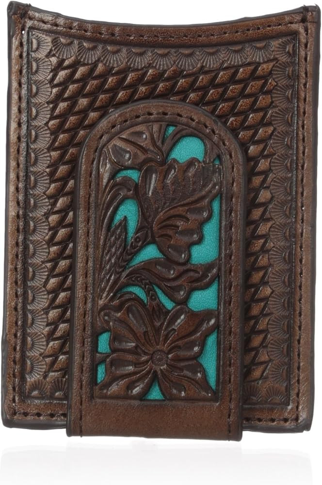 Nocona Men's Blue Floral Inlay Magnet Money | Amazon (US)