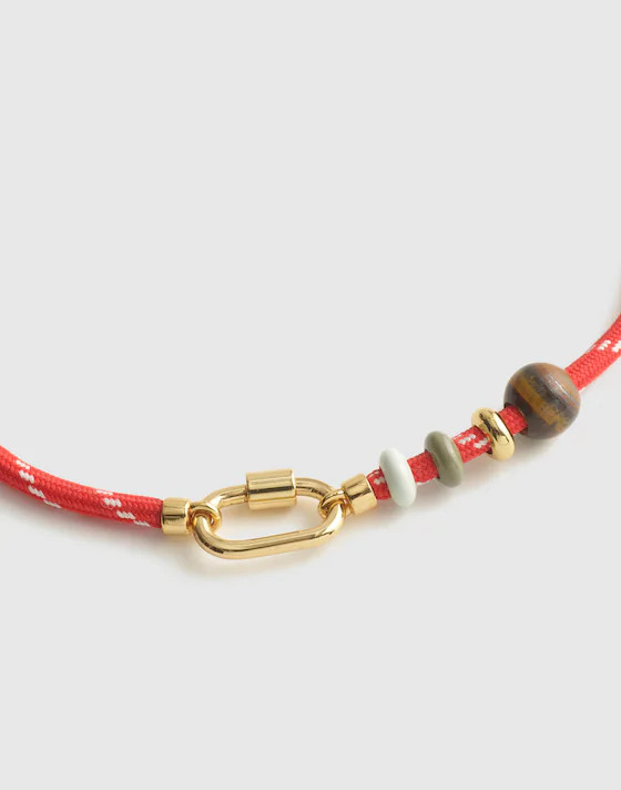 Semiprecious Carabiner Paracord Charm Necklace | Madewell