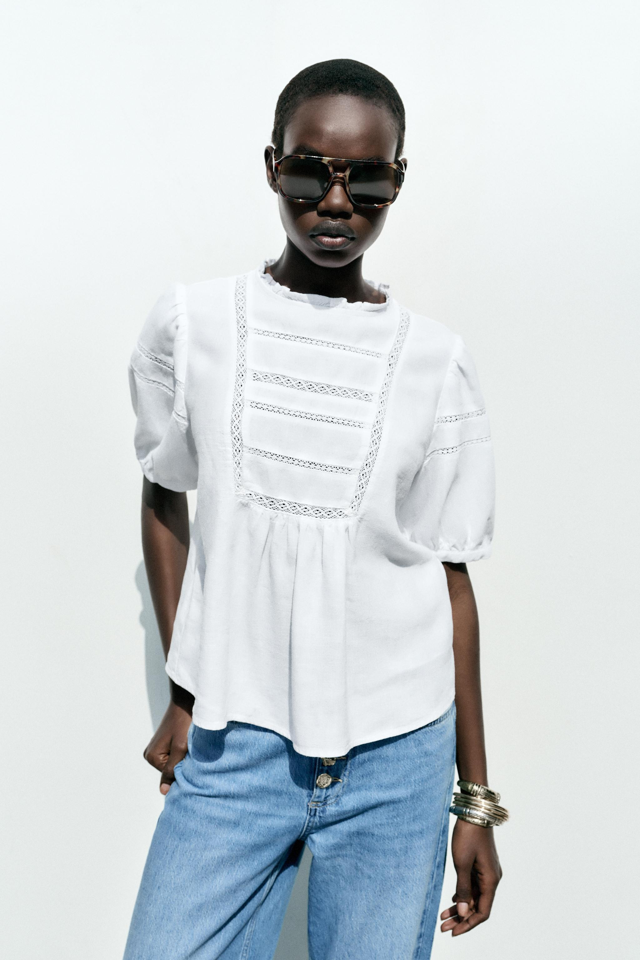 RAMIE LADDER STITCH SHIRT | Zara US
