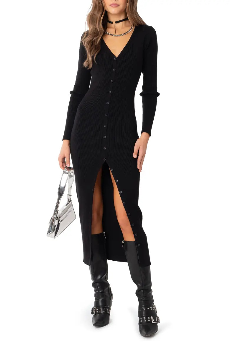 Jazlyn Long Sleeve Rib Sweater Dress (Women) | Nordstrom | Nordstrom