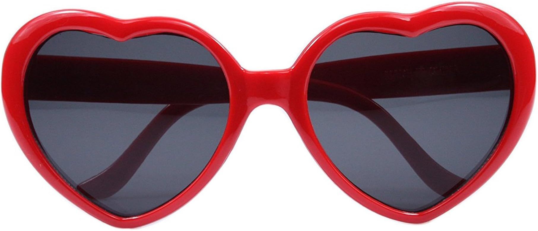 Armear Women Fashion Oversized Heart Shaped Retro Sunglasses Cute Eyewear UV400 | Amazon (US)