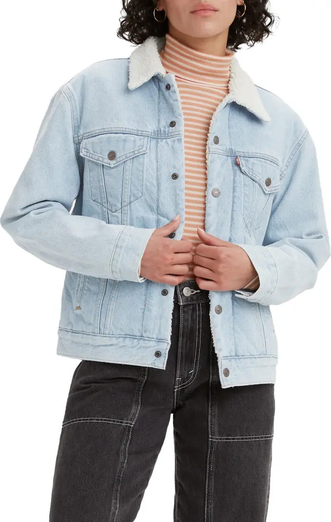 Ex-BF Faux Shearling Trucker Jacket | Nordstrom Rack