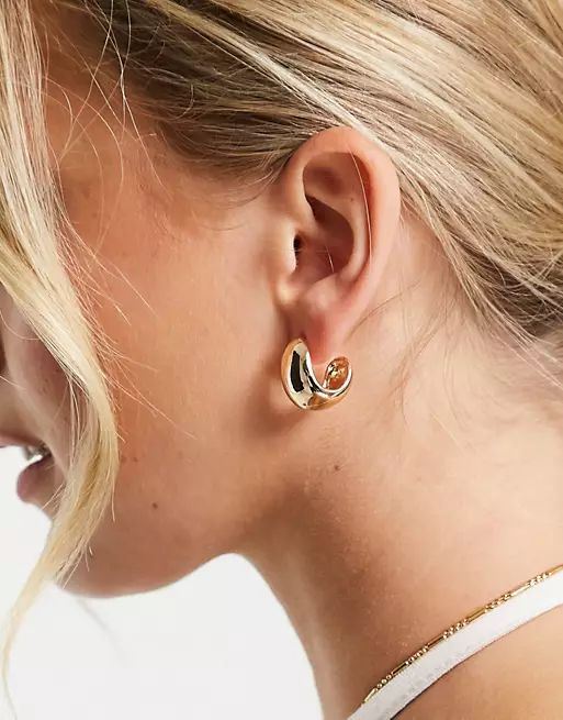 Monki Arden hoop earrings in gold | ASOS (Global)