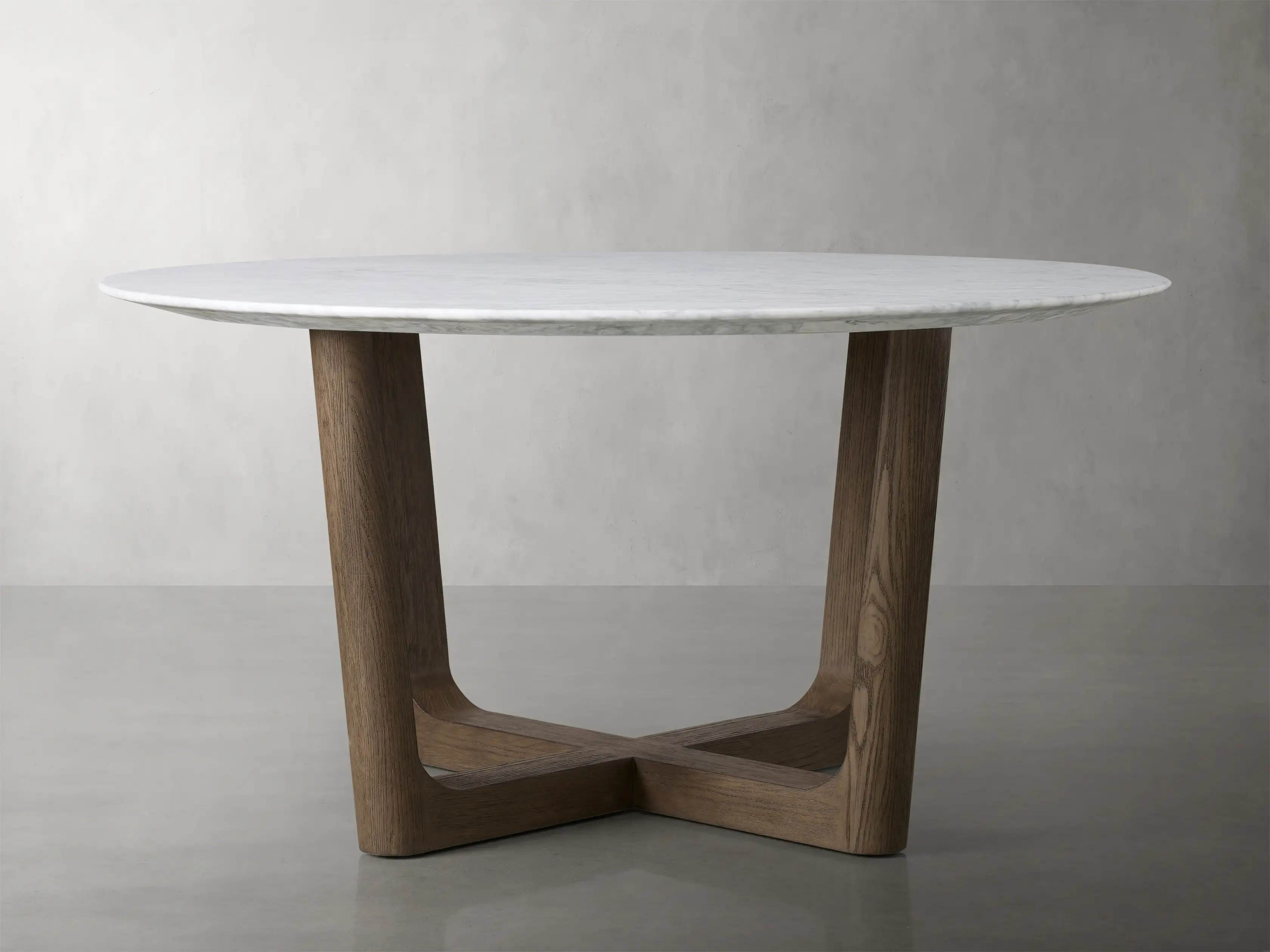 Saint Germain Round Stone Dining Table with Rennes Base | Arhaus