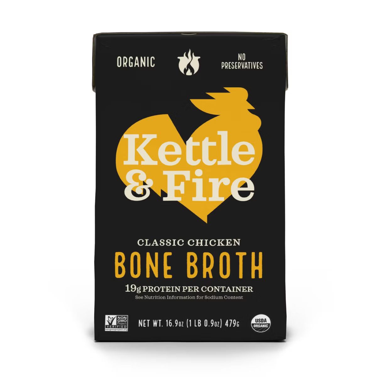 Kettle & Fire Organic Gluten Free Chicken Bone Broth - 16.9oz | Target