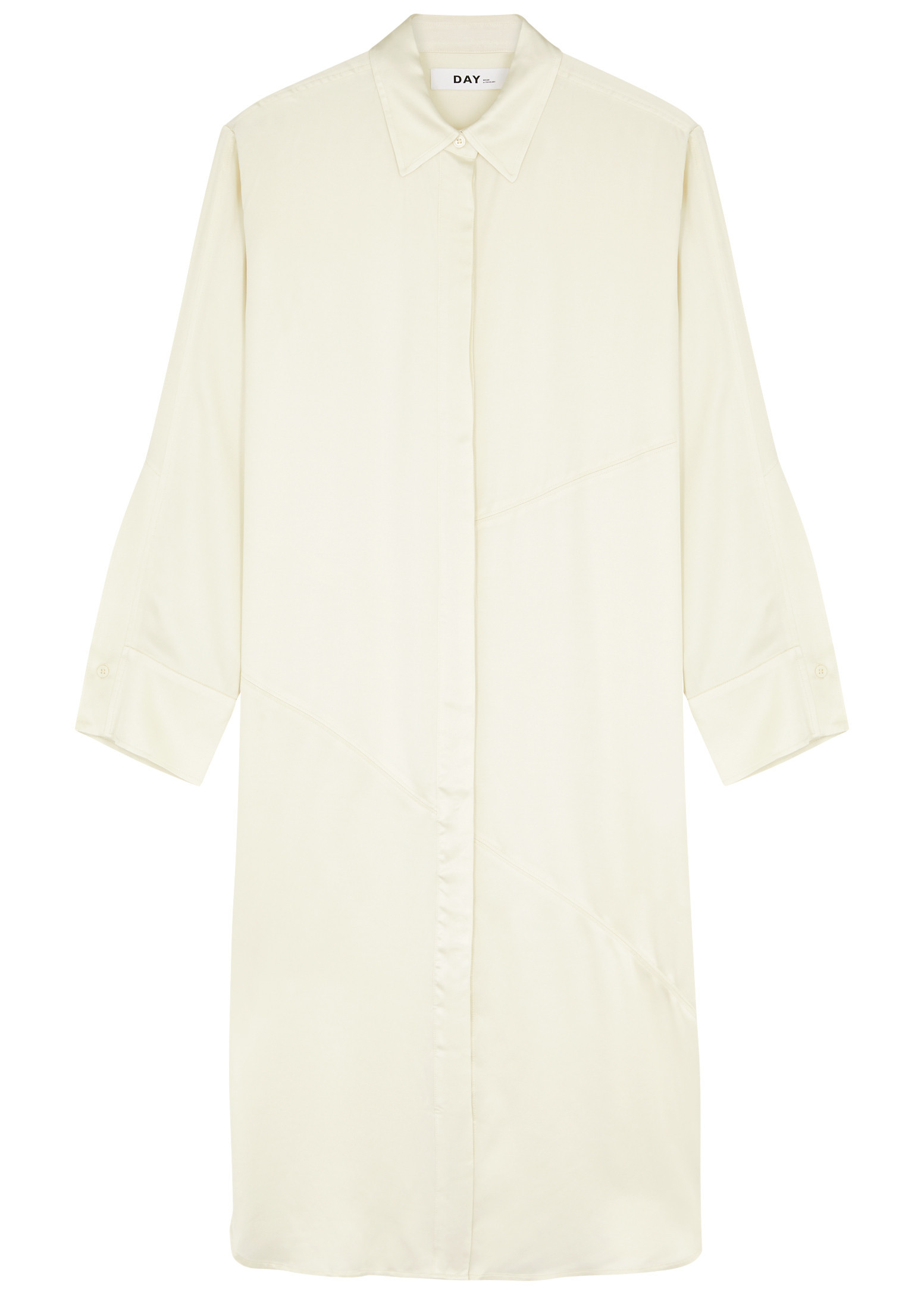 Kenza satin midi shirt dress | Harvey Nichols