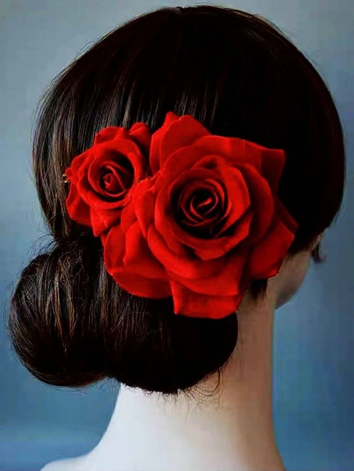 2pcs Women Flower Decor Boho Hair Clip, For Travel | SHEIN