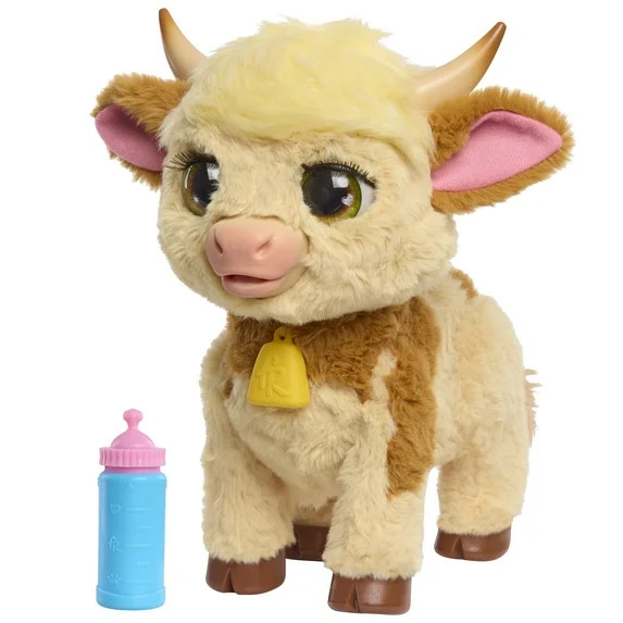 furReal Maggie the Feed & Follow Cow, 11 Inch Interactive Plush Cow, Boys and Girls Ages 4 Up | Walmart (US)