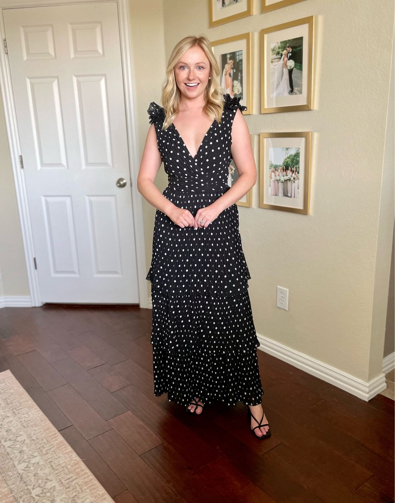 Wearing a small | wedding guest dress, fall wedding guest dress, black and white dress, formal dress, polka dot dress 

#LTKSeasonal #LTKwedding #LTKFind