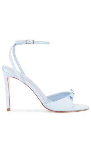 Albie 100 Bow Sandal in Blue Fog Satin | Revolve Clothing (Global)