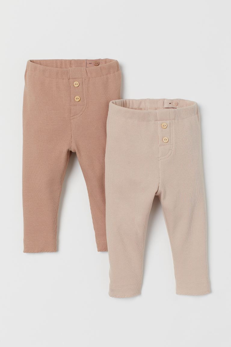 2-pack Ribbed Leggings | H&M (US + CA)