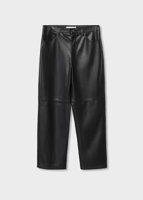 Faux-leather pants | MANGO (US)