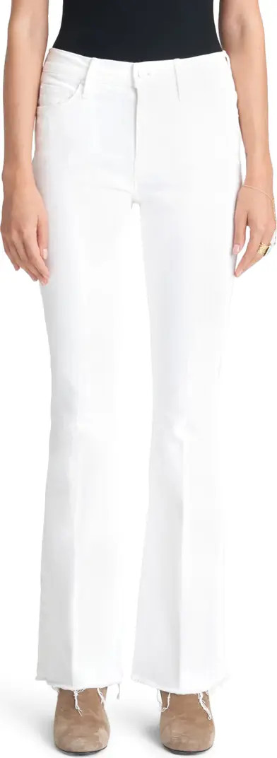MOTHER High Waist Fray Hem Flare Jeans | Nordstrom | Nordstrom Canada