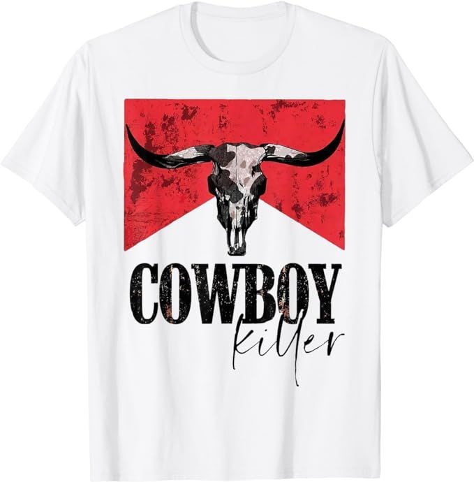 Western Cowgirl vintage Punchy Cowboy Killers bull horn T-Shirt | Amazon (US)