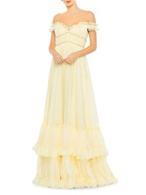 Off Shoulder A Line Babydoll Gown | Saks Fifth Avenue OFF 5TH