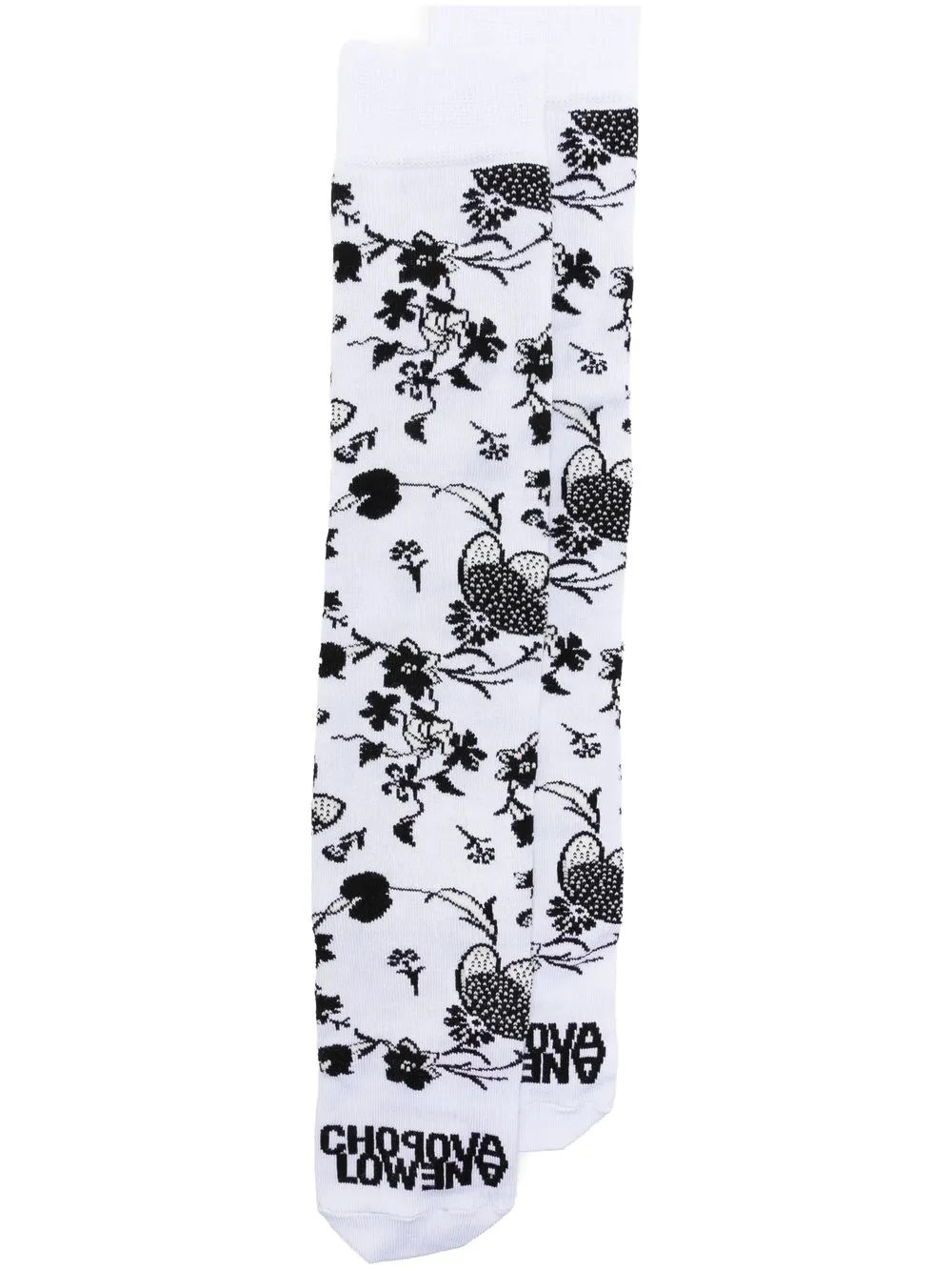 Chopova Lowena Floral intarsia-knit Socks - Farfetch | Farfetch Global