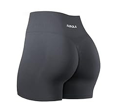 AUROLA Workout Shorts for Women Tummy Control Squat Proof Ribbed Seamless Scrunch Active Short | Amazon (US)