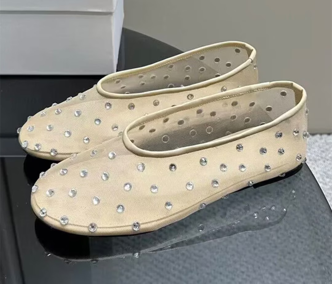 Gem Mesh Ballet Flats - Etsy | Etsy (US)