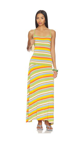 Solid & Striped The Lottie Dress in Green,Orange. - size L | Revolve Clothing (Global)