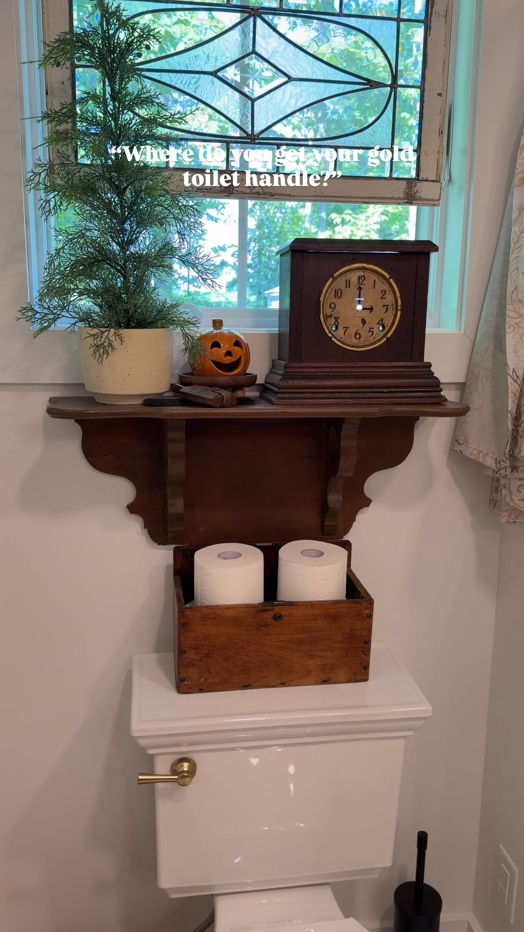 If you are looking for some inspiration to upgrade your bathroom space, here's the recent upgrades to our bathroom space. Just changing out the handle of the toilet can change the look so much!  

 #LTKstorytime #LTKSeasonal #LTKHome