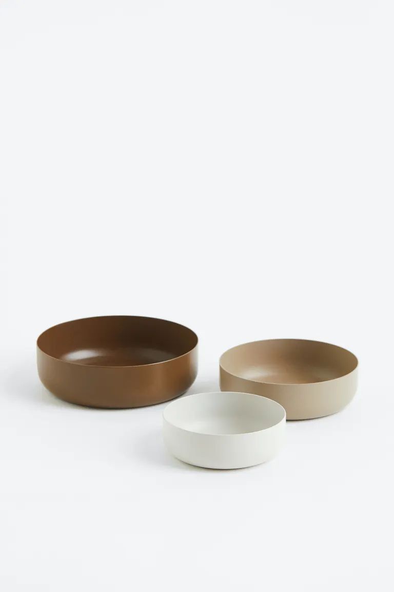 3-pack Metal Bowls | H&M (US + CA)