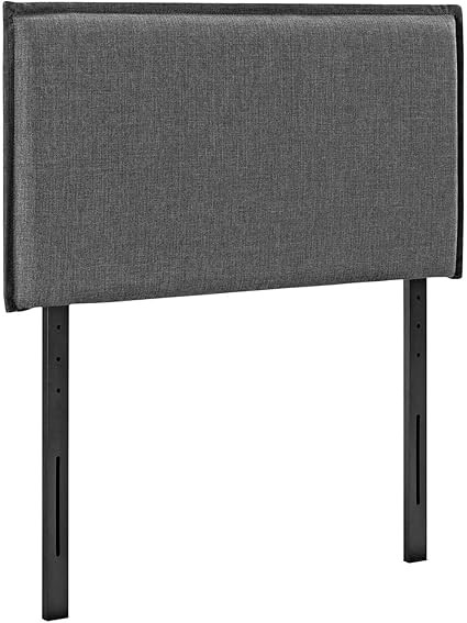 Modway Camille Linen Fabric Upholstered Twin Headboard in Gray with French Piping | Amazon (US)