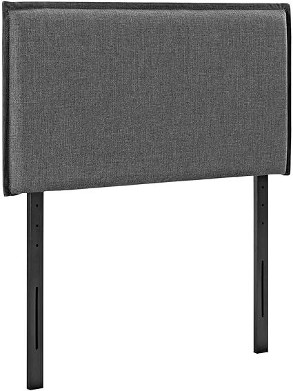 Modway Camille Linen Fabric Upholstered Twin Headboard in Gray with French Piping | Amazon (US)
