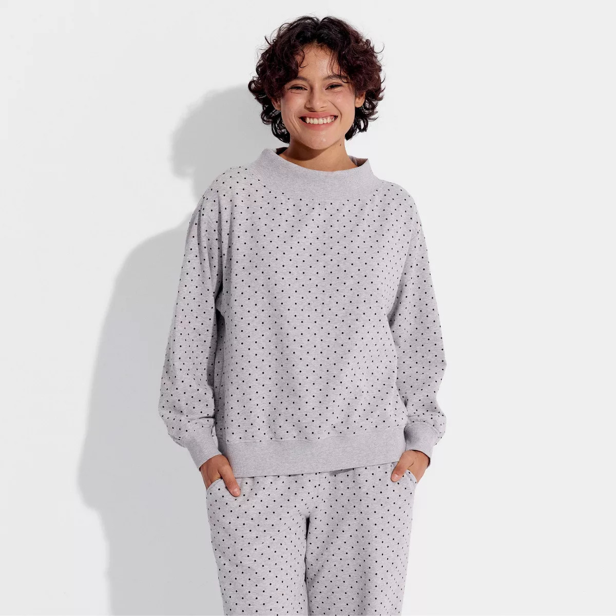 Women's Pullover Sweatshirt - Wild Fable™ Gray Floral XS | Target