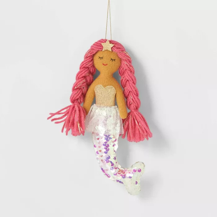 Sequin Mermaid Christmas Tree Ornament - Pink - Wondershop™ | Target