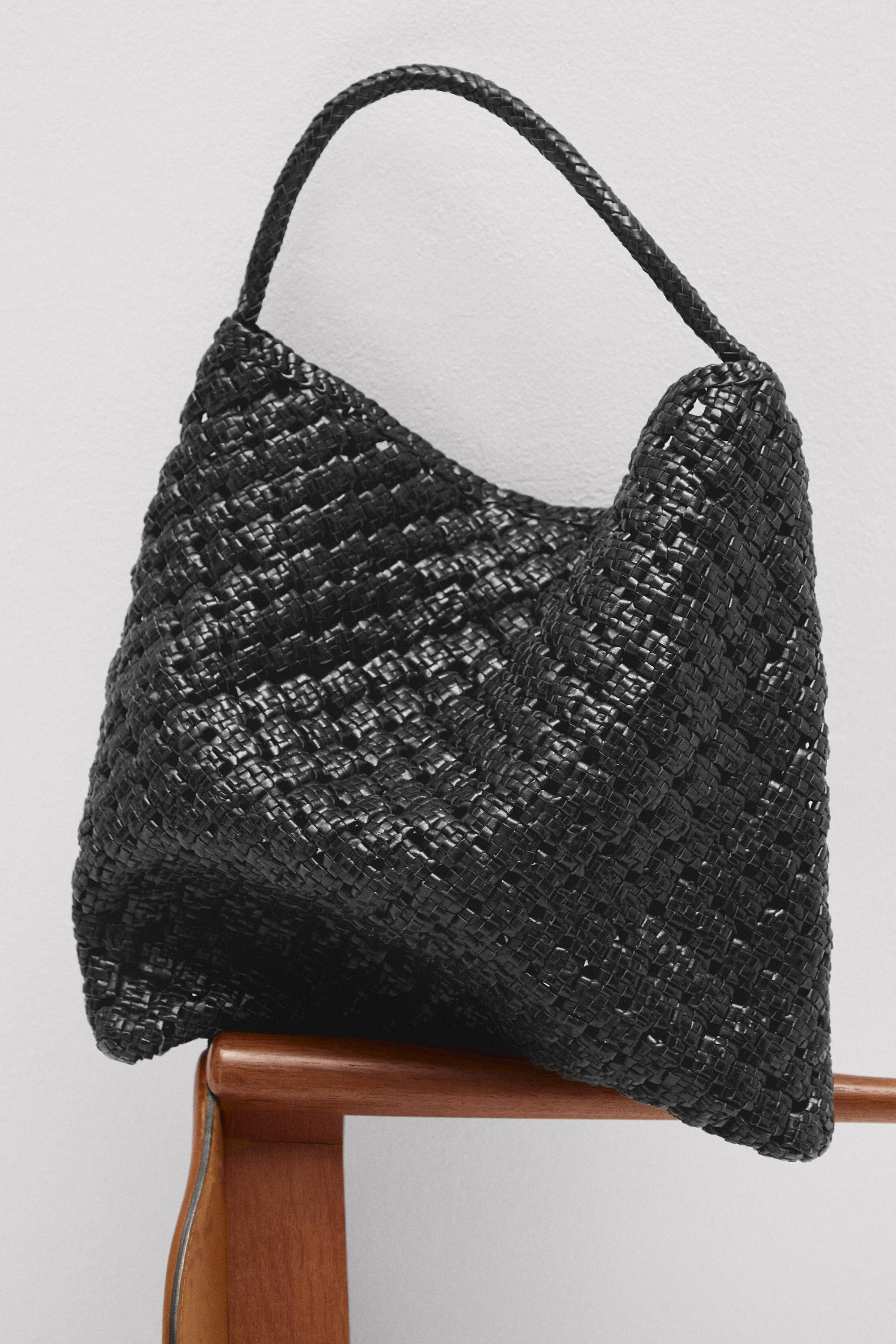 Braided nappa leather bag | Massimo Dutti US