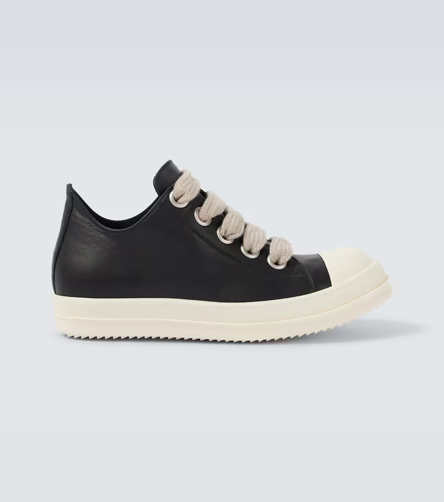 Rick Owens Jumbolace Low Sneaks leather sneakers | Mytheresa (UK)