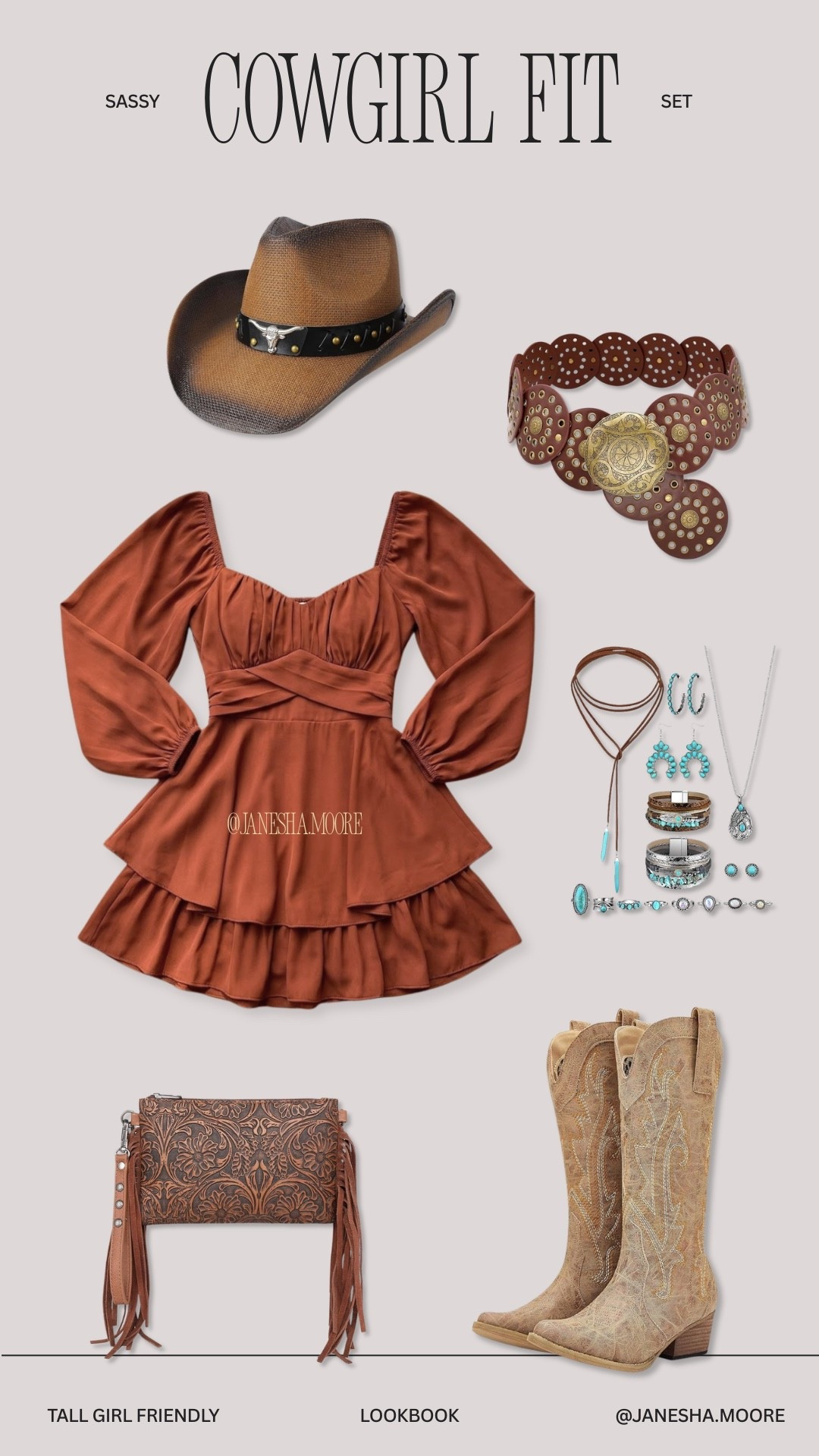 Cowgirl look in orange!! I am 5'9 200 lbs wearing large romper dress (built in shorts, sooo comfy!!)

#LTKTravel #LTKTall #LTKootd