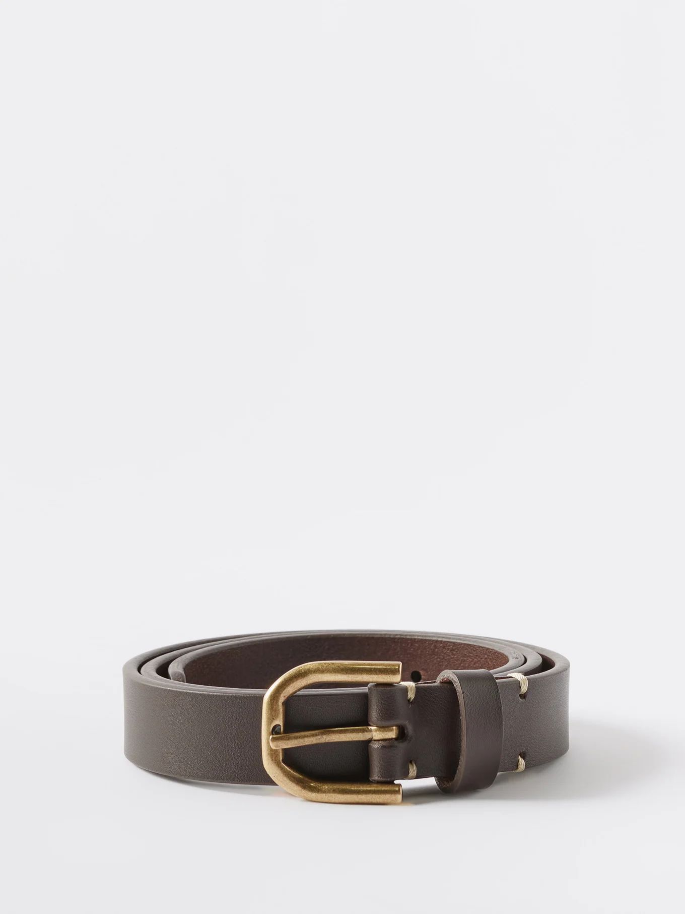 Slim bridle-leather belt | Raey | Matches (UK)
