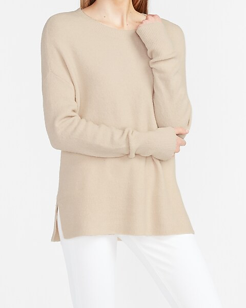 Crew Neck Slit Side Sweater | Express