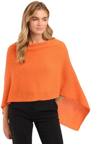 CLAUDIA NICHOLE by Alashan 100% Cashmere Luxe Dress Topper Poncho - Lightweight, Soft, Cozy & Ver... | Amazon (US)