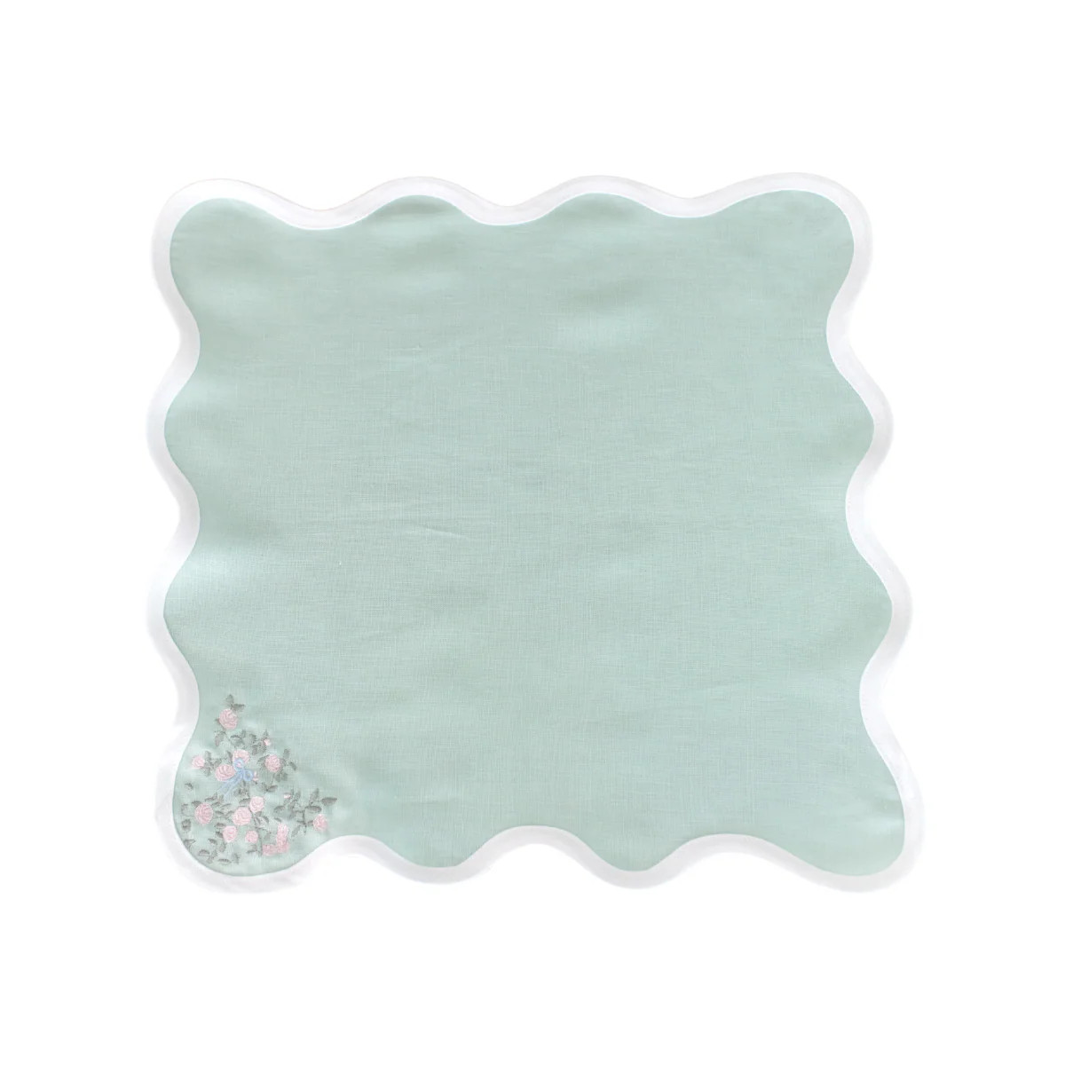 Rose Trellis Scalloped Napkins | Bows & Blue