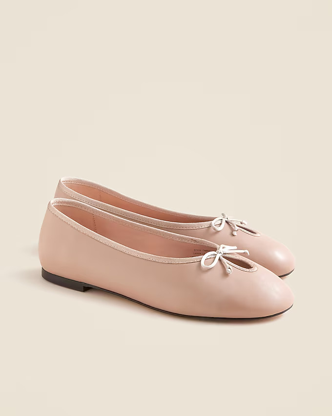 Andi keyhole ballet flats in leather | J. Crew US
