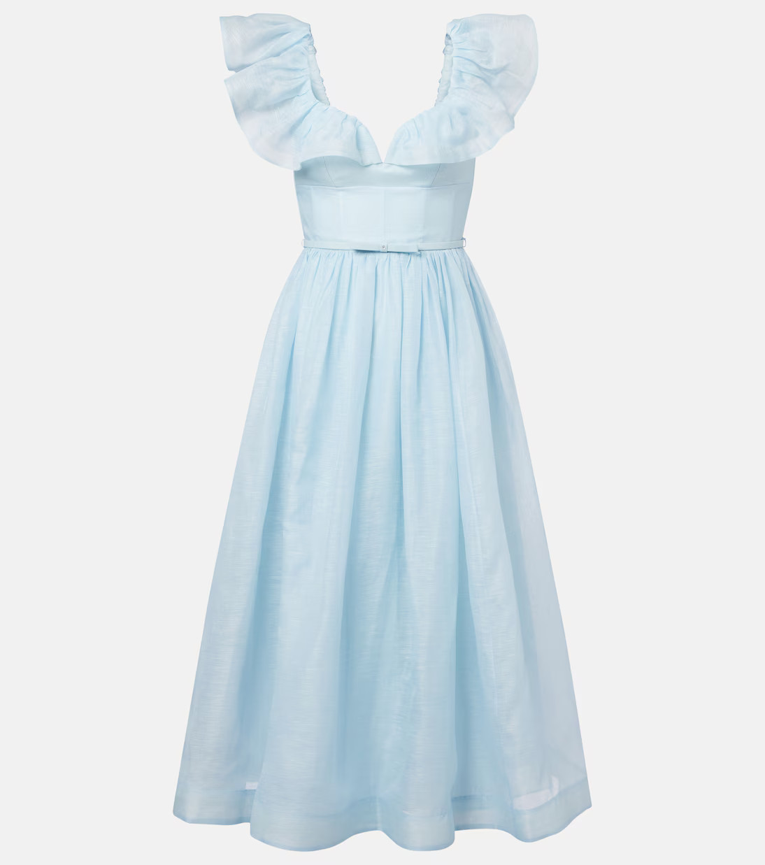 Dawning linen and silk midi dress | Mytheresa (UK)