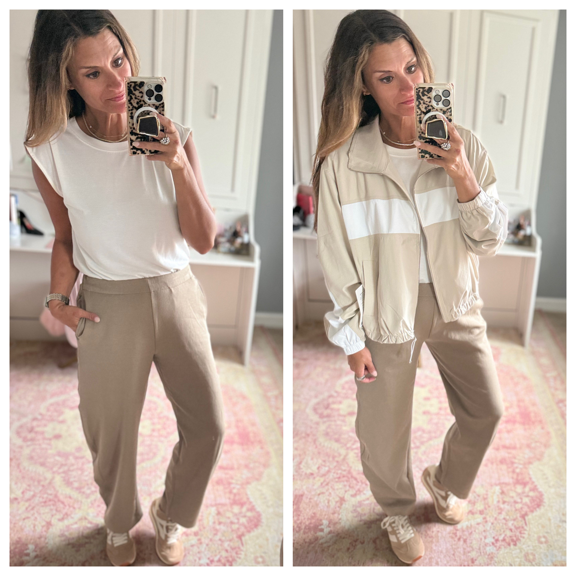 Neutral travel outfit for fall 

 