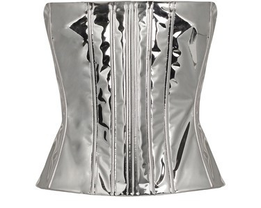 KIM DOLCE&GABBANA Foiled satin corset - DOLCE & GABBANA | 24S (APAC/EU)