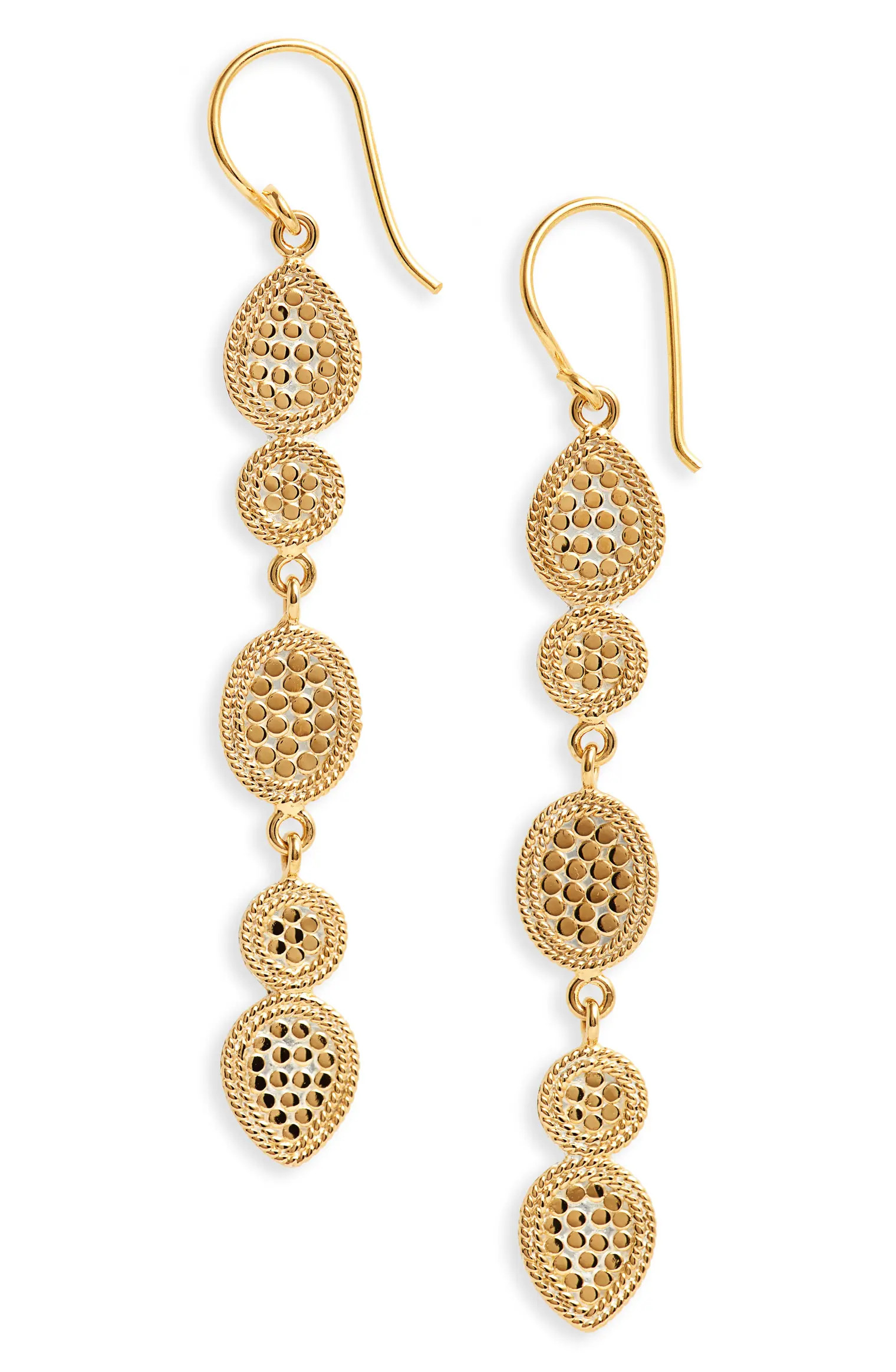 Gold Multidisc Linear Drop Earrings | Nordstrom