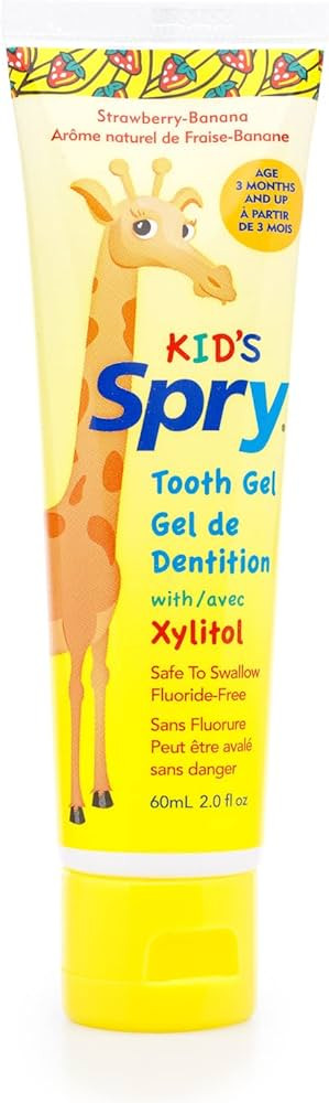 Spry Xylitol Toothpaste for Baby, Toddler and Kids Age 3 Months and Up - Fluoride Free Tooth Gel,... | Amazon (CA)