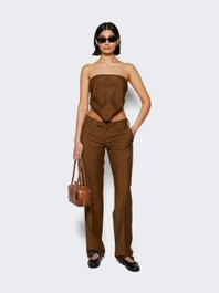 Mohair Trousers Brown  | The Webster | The Webster