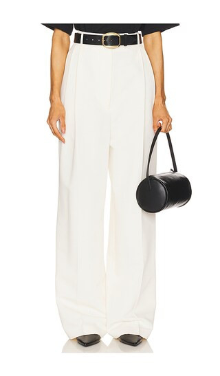 Rohe High Waist Tailored Trousers in White. - size 36/4 | Revolve Clothing (Global)